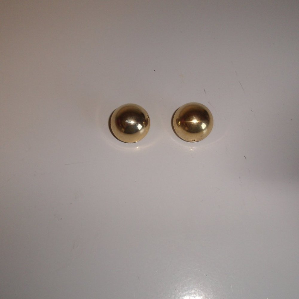 Clip earrings gold dome circles Norma Jean